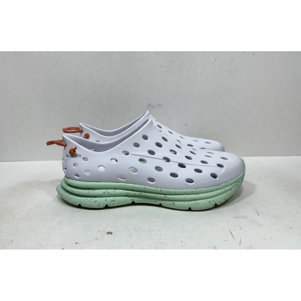 Kane Revive Women's Size 7 White Green Speckled Slip-On Clogs Footwear